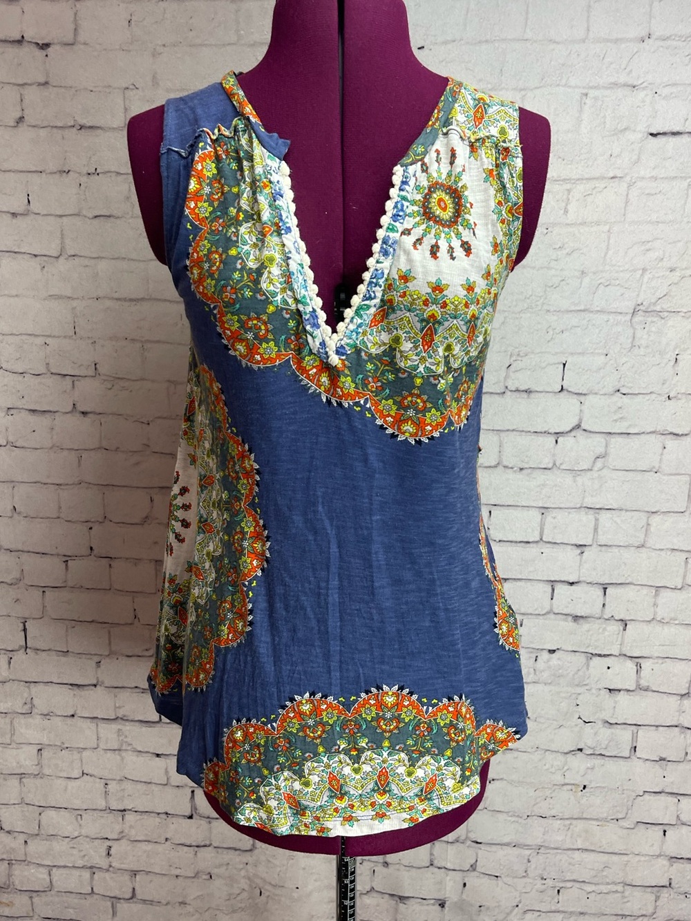Anthropologie Meadow Rue size small tank top blue